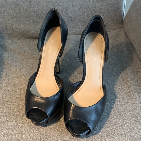 Aldo Black platform heels sz 8 - Picture 2 of 8